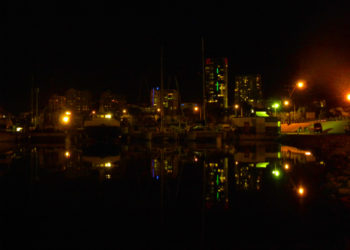 Boats in the Frances Bay Marina with Darwin in background